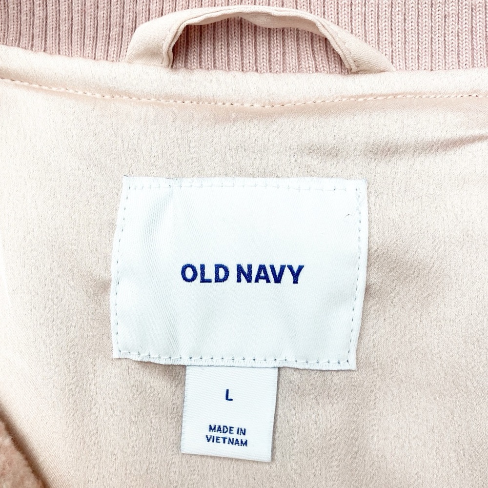 Old Navy Bomber Jacket Textured Pink Jacquard - Picture 9 of 12